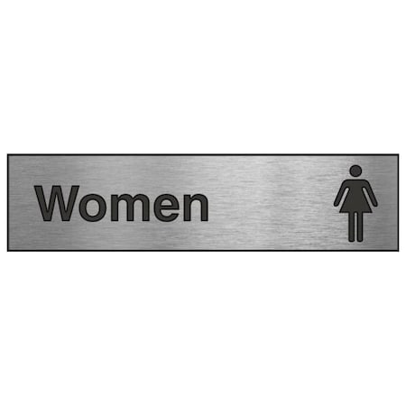 Accuform Women (Restroom), Engraved Plastic, 3 in x 12 in PSG608SL